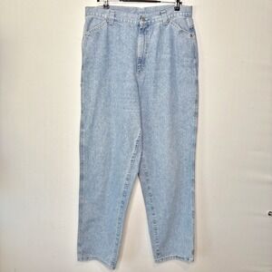 90s Lee Carpenter Jeans Size 35x32 Denim Utility‎ Light Wash Straight Leg